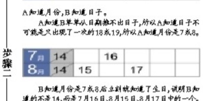 猜一猜谢丽尔的生日？完全看不懂！